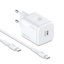 Slika od Kucni punjac Moxom MX-HC164 PD 20W Type-C na Type-C beli