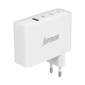 Slika od Kuciste punjaca Superior SU-10001ACCC 100W 5A GaN Fast PD + USB belo