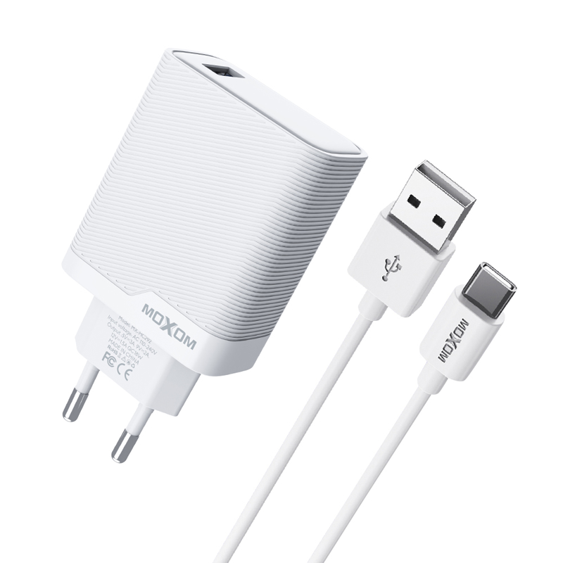 Slika od Kucni punjac Moxom MX-HC292 USB A na Type C 18W beli