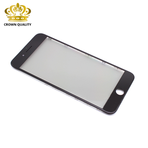 Slika od Staklo touch screen-a za Iphone 8 Plus + frame + OCA stiker + polaroid ORG (Crown Quality) black