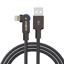 Slika od USB data kabal Moxom MX-CB210 180 Rotation 3A lightning 1.2m crni