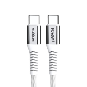 Slika od USB data kabal Moxom MX-CB235 PD 60W Type-C na Type-C 1m beli
