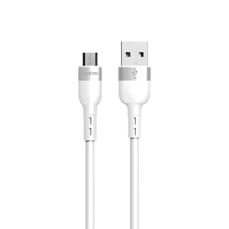 Slika od USB data kabal Moxom MX-CB184 silicone micro 3A 1m beli