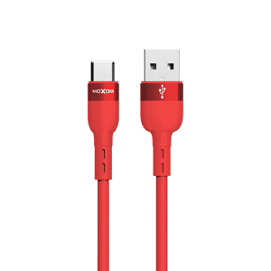 Slika od USB data kabal Moxom MX-CB184 silicone Type C 3A 1m crveni